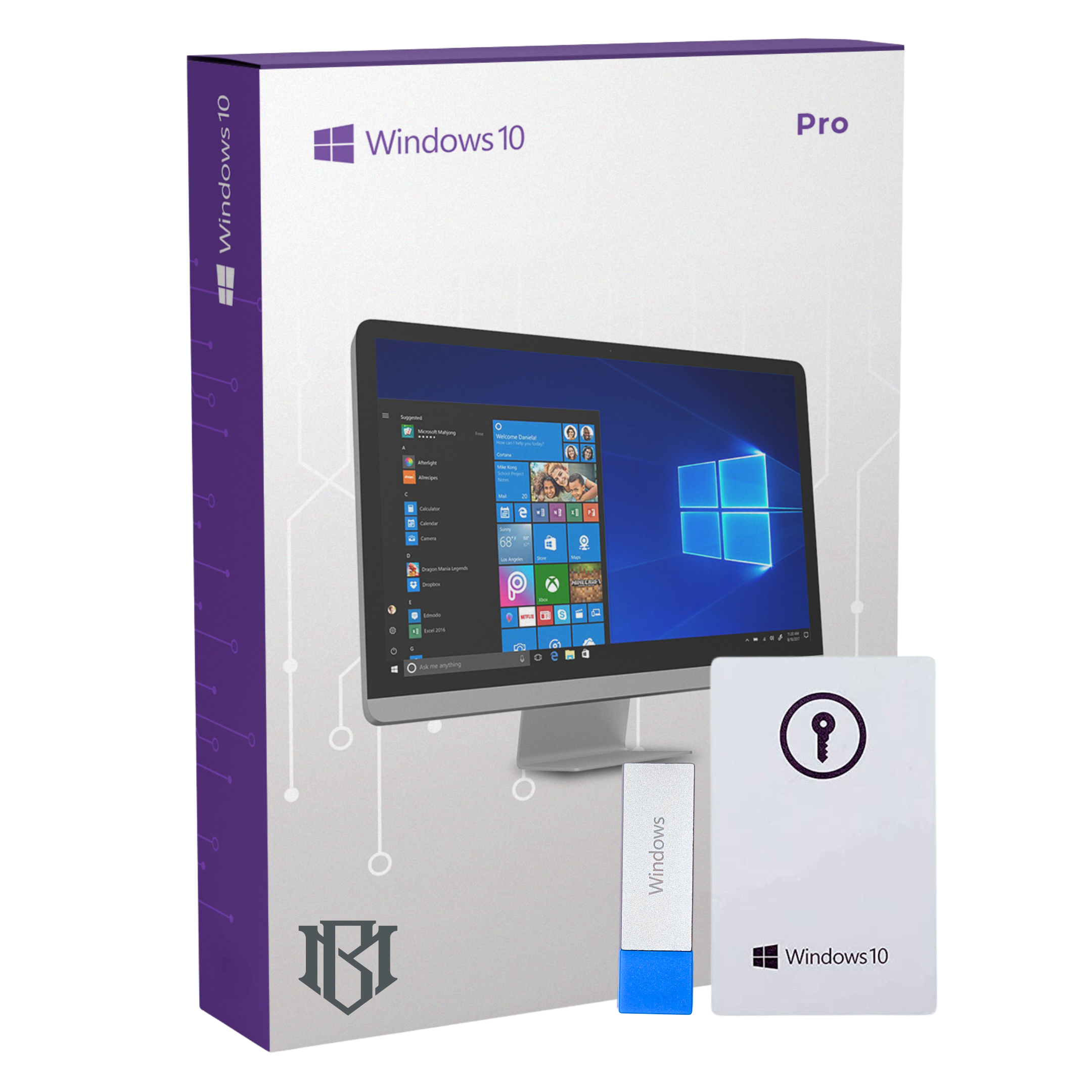 Microsoft Windows 10 Pro Retail License with USB Installer - FPP